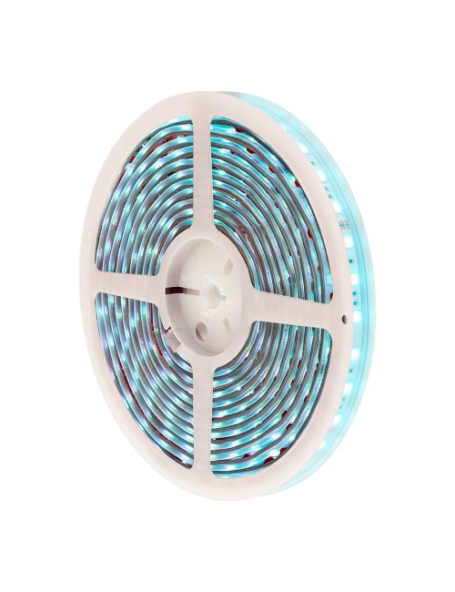 Tira led adhesiva 4,5 w/m 20 lm/w 24 v dc ip65, 5 m x 12 mm, rgb, multicolor, wifi tuya app