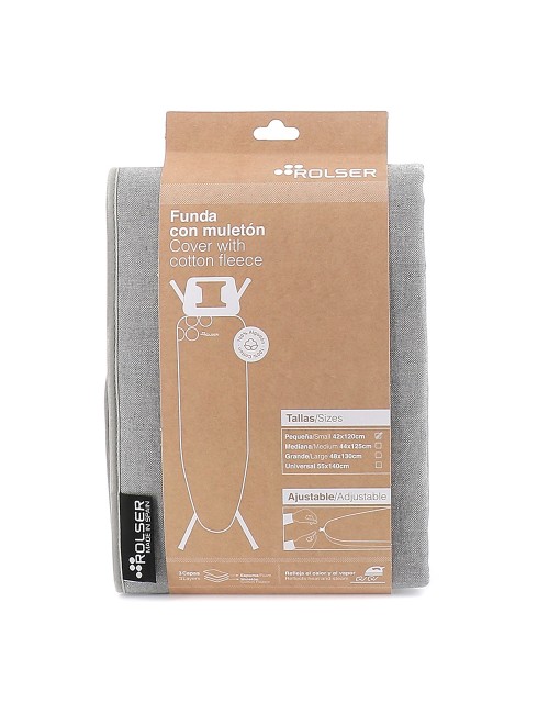 Funda color plomo para tablas de planchar 120 x 42 cm