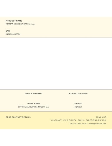 Trampa adhesiva ratas, 4 uds