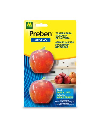 Trampa mosca de la fruta, 2 trampas + 2 recambios