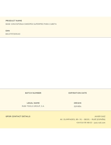 Base con esponja sweepex superpro para cubeta