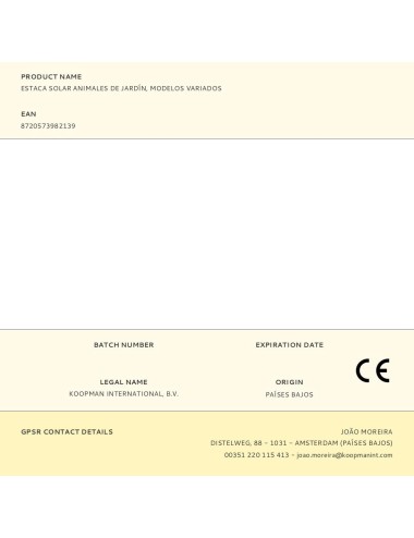 Estaca solar animales de jardín, modelos variados