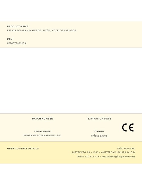 Estaca solar animales de jardín, modelos variados