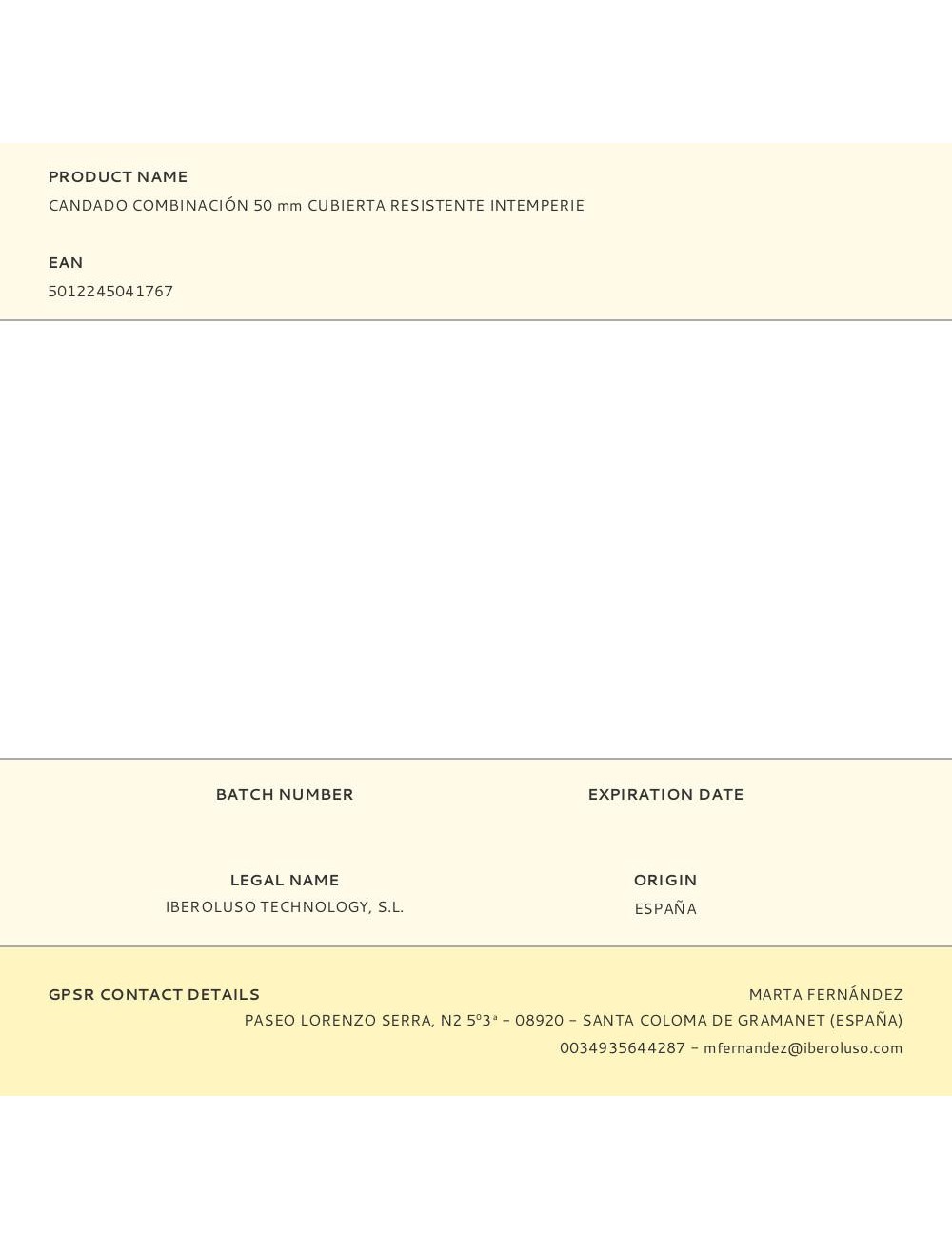 Candado combinación 50 mm cubierta resistente intemperie