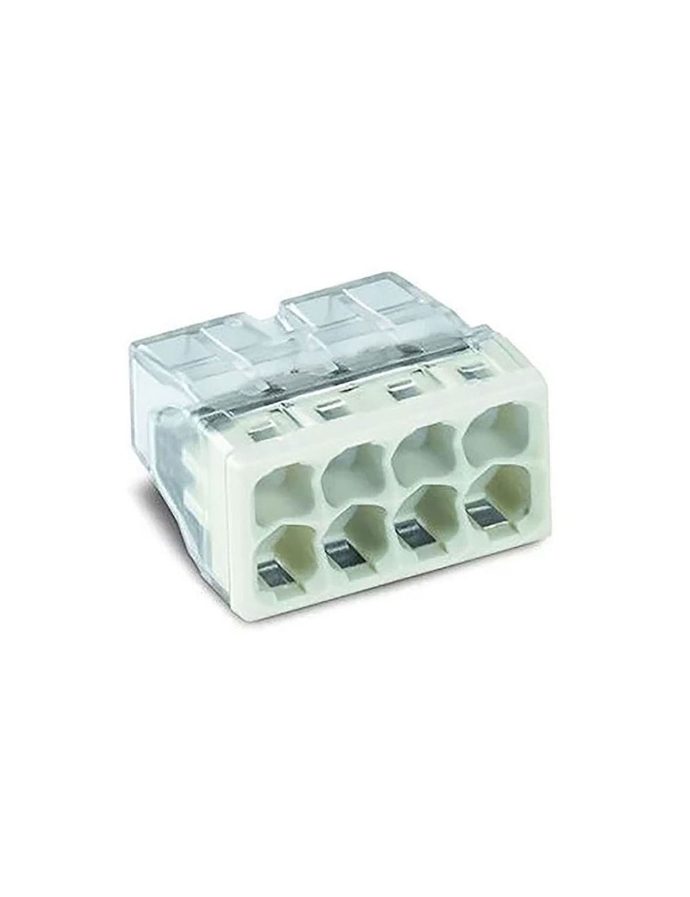 Conector rapido 8 vias, ø maximo 2,5 mm, transparente / verde gris