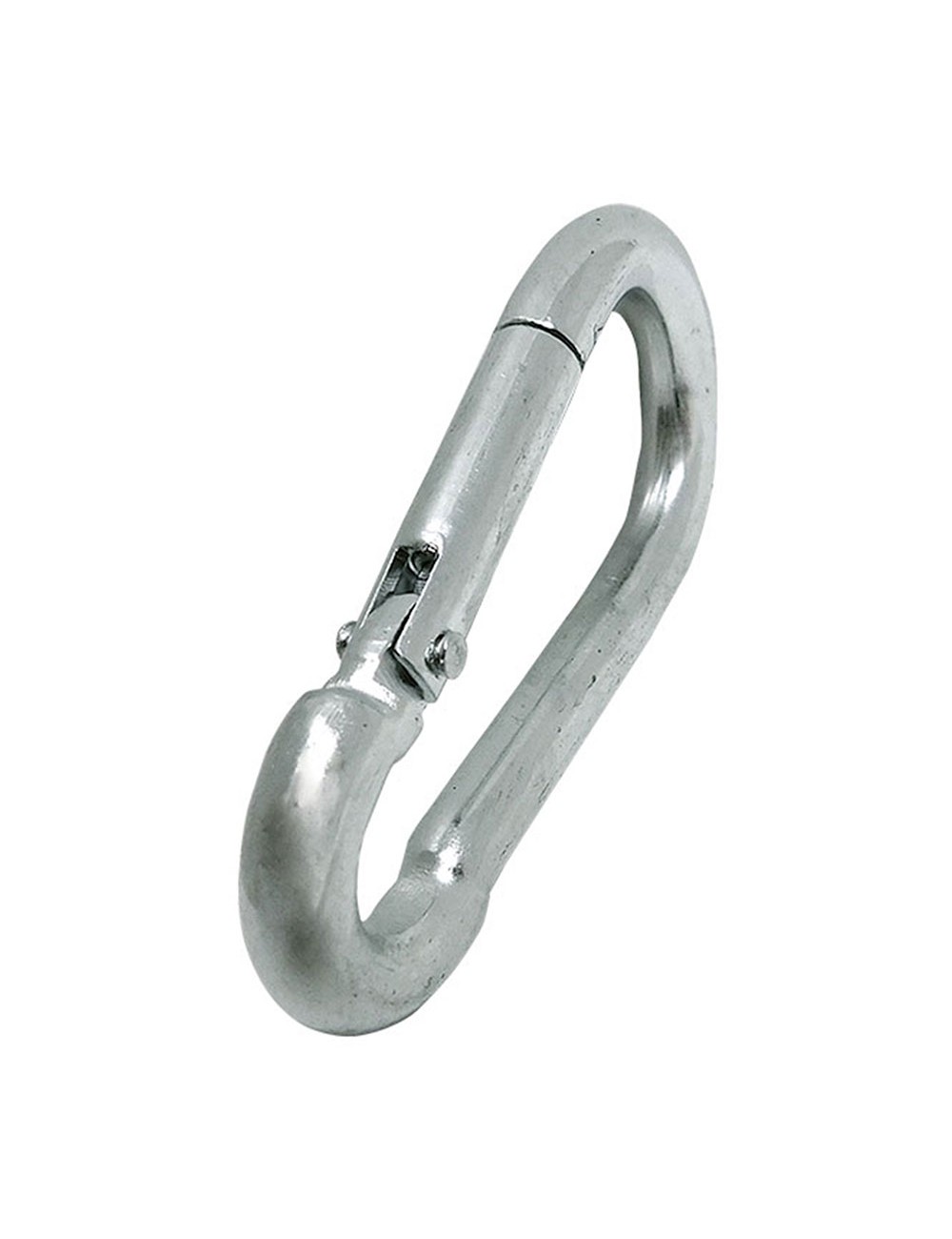 Mosquetón bombero, sin seguro, msq01, acero galvanizado, 5 x 50 mm. 2 unidades