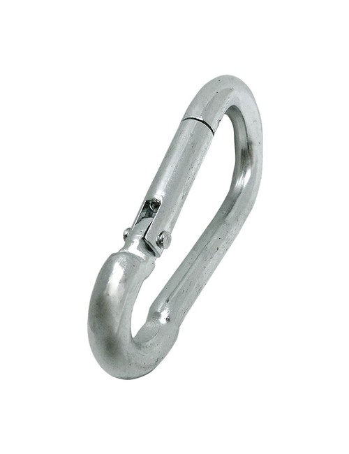 Mosquetón bombero sin seguro, msq01, acero galvanizado, 6 x 60 mm. 2 unidades