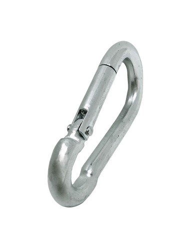 Mosquetón bombero sin seguro, msq01, acero galvanizado, 7 x 70 mm. 2 unidades