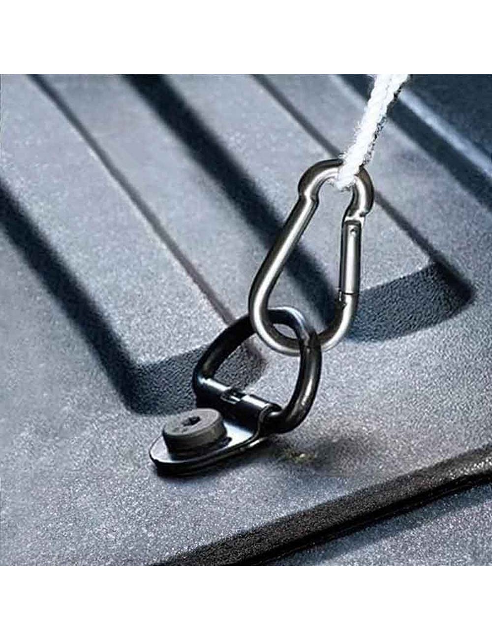 Mosquetón bombero sin seguro, msq01, acero galvanizado, 7 x 70 mm. 2 unidades