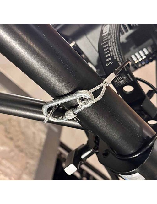 Mosquetón bombero con seguro, msq02, acero galvanizado, 6 x 60 mm. 2 unidades