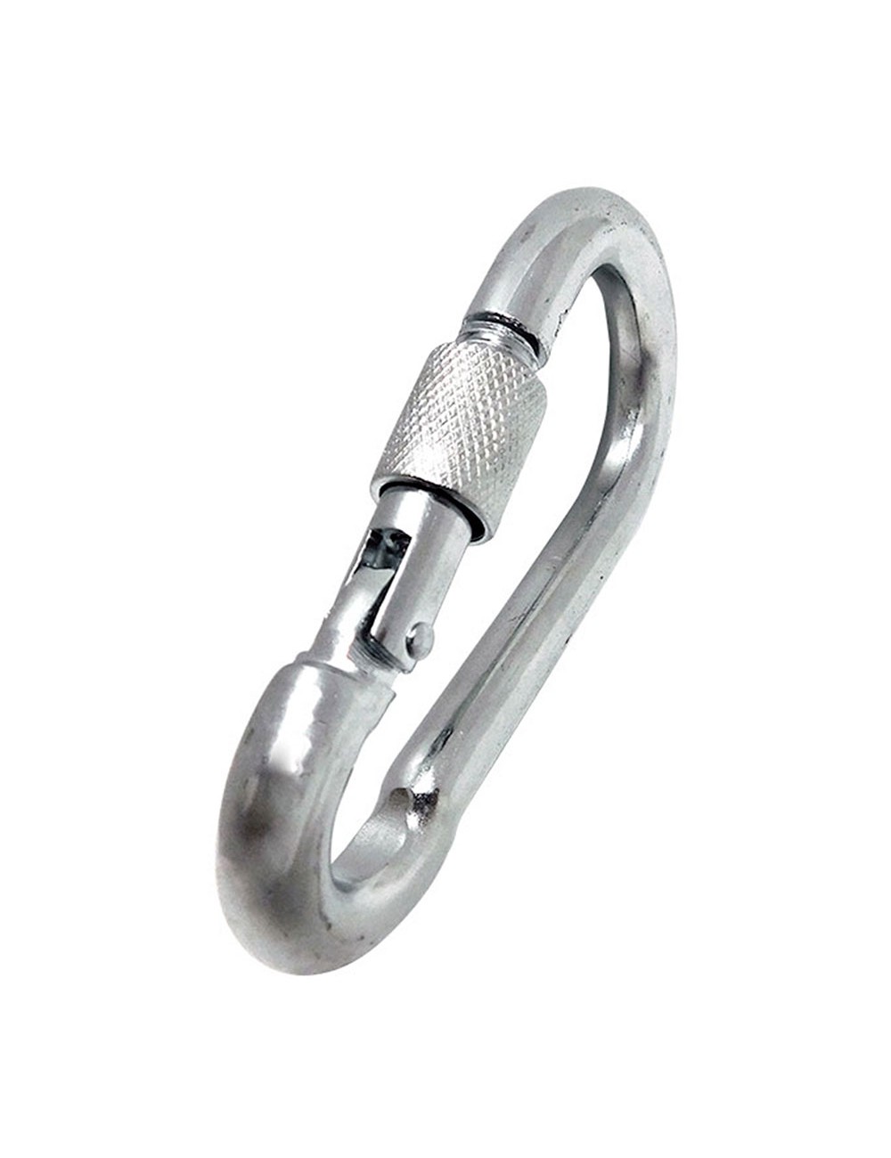 Mosquetón bombero con seguro, msq02, acero galvanizado, 8 x 80 mm