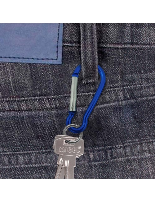 Mosquetón msq04, aluminio, colores surtidos, 8 x 80 mm