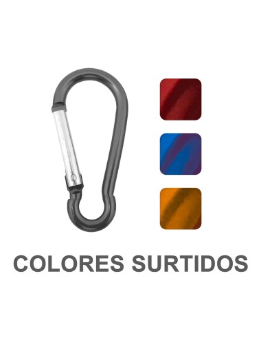 Mosquetón msq04, aluminio, colores surtidos, 10 x 100 mm