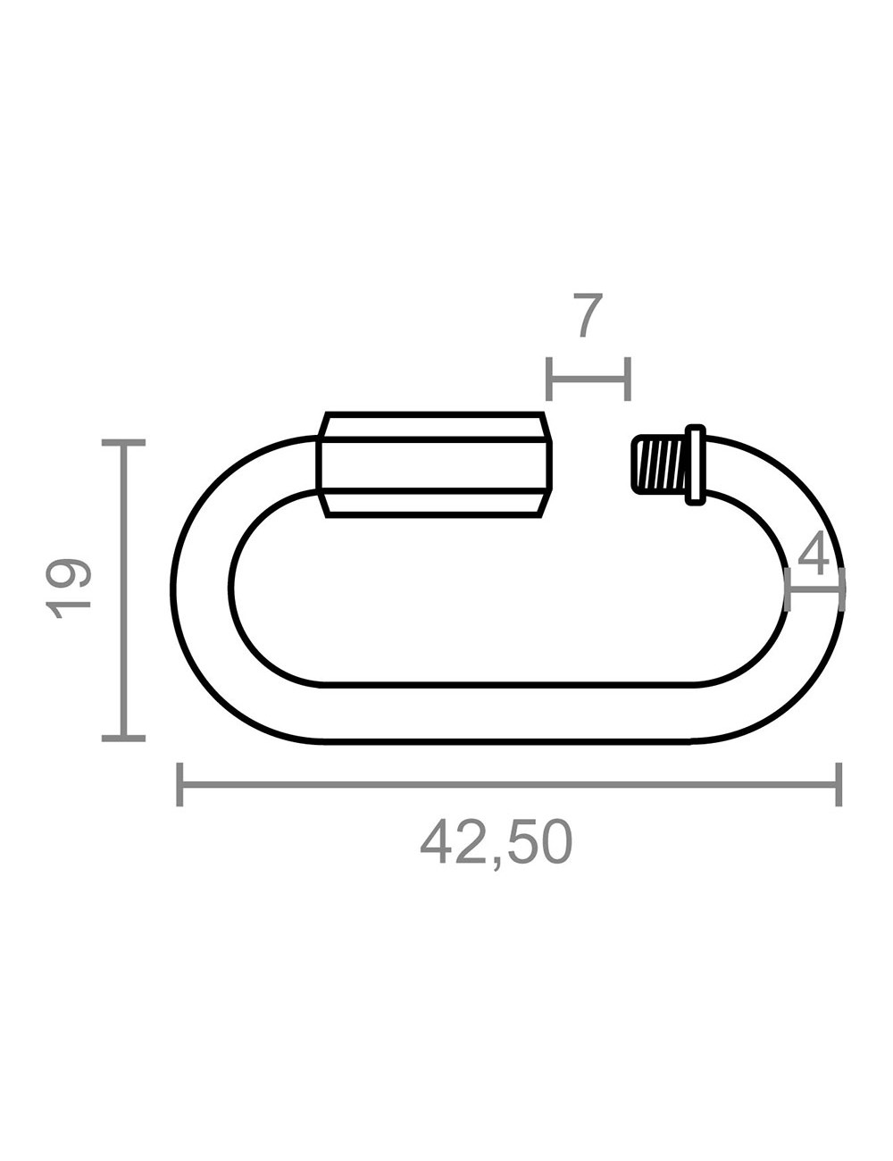 Eslabón rápido esl01, acero galvanizado, 4 mm. 2 unidades