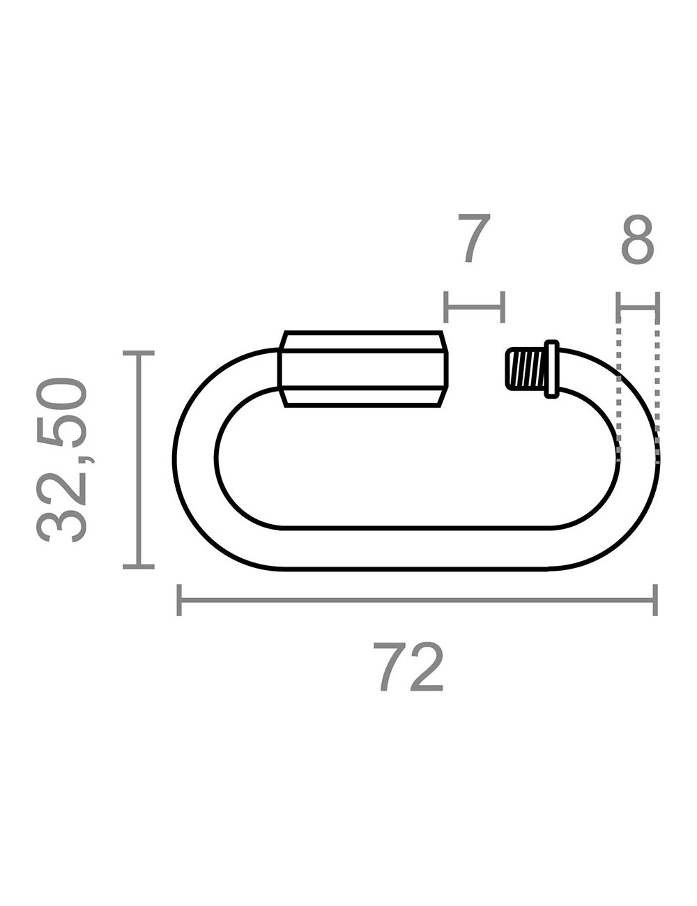 Eslabón rápido esl01, acero galvanizado, 8 mm