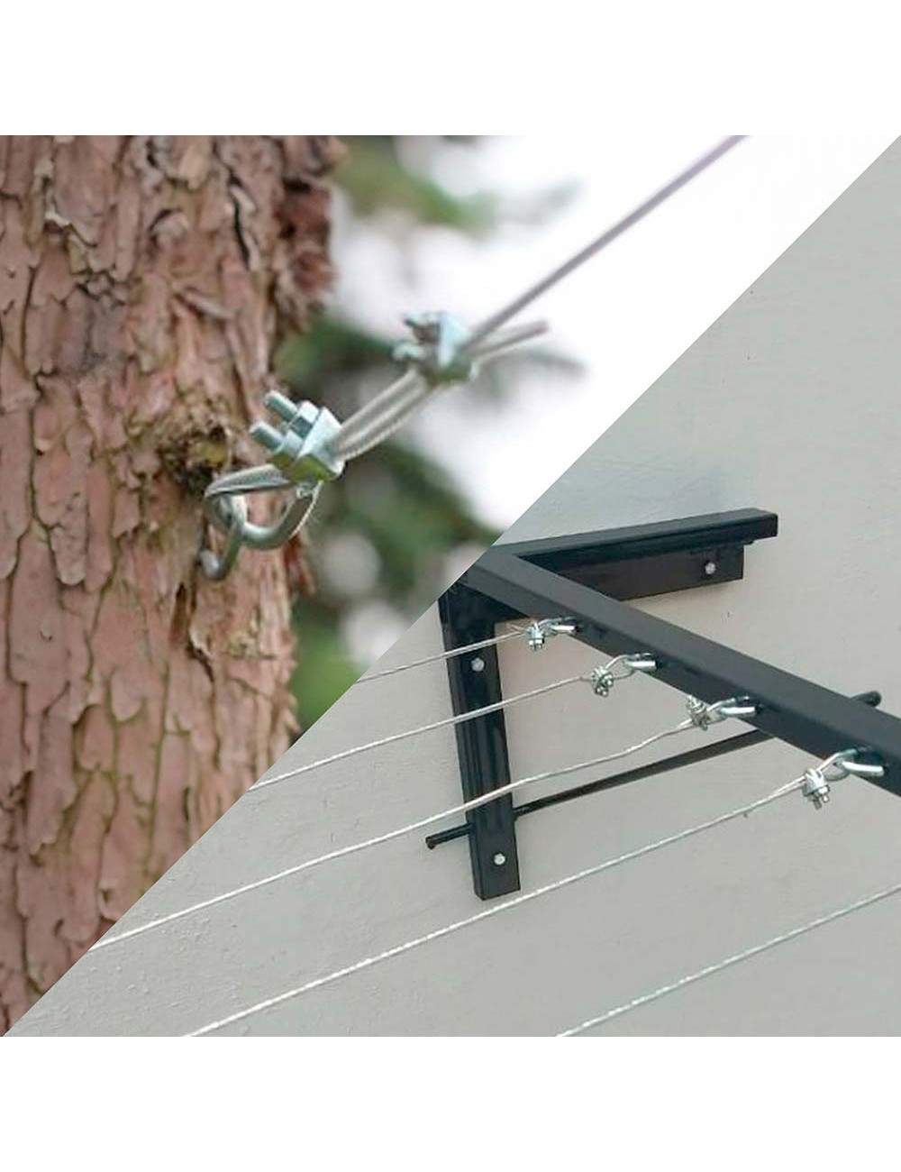 Sujetacable din-741 sjt01, acero galvanizado, m6 5/16". 2 unidades