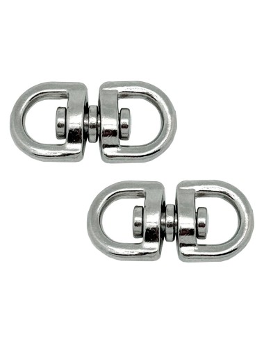 Anilla giratoria ap12, acero níquelado, 10 mm, 3/8". 2 unidades