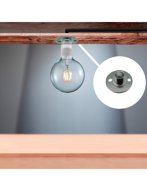 Soporte con espiga, ap15, acero zincado, 26 mm. 2 unidades