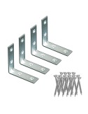 Ángulo refuerzo an02, acero zincado, 30 x 30 x 15 mm. 4 unidades