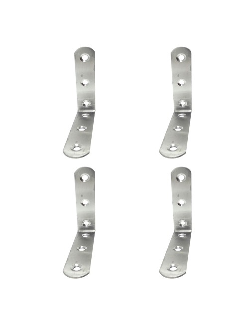Ángulo refuerzo an24, acero inoxidable, 80 x 80 x 19 mm. 4 unidades