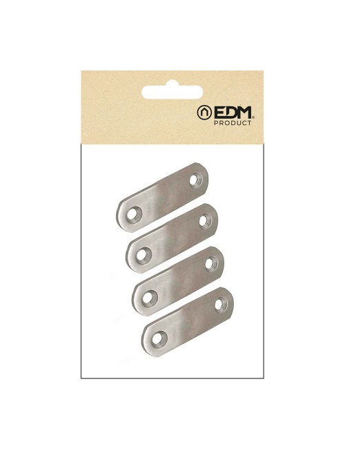 Placa recta unión plc14, acero inoxidable, 60 x 16 x 1,5 mm. 4 unidades