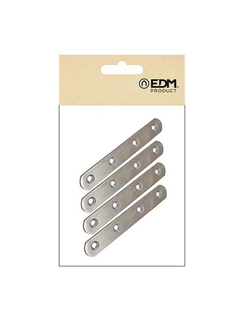 Placa recta unión plc14, acero inoxidable, 80 x 16 x 2 mm. 4 unidades