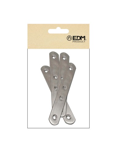 Placa recta unión plc14, acero inoxidable, 120 x 19 x 2 mm. 4 unidades