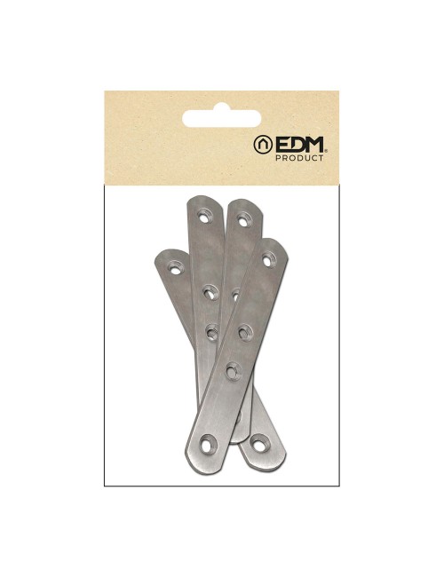 Placa recta unión plc14, acero inoxidable, 120 x 19 x 2 mm. 4 unidades