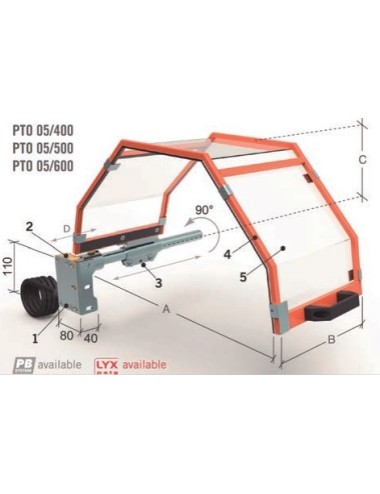 PROTECCION DE TORNO PTO 05/500