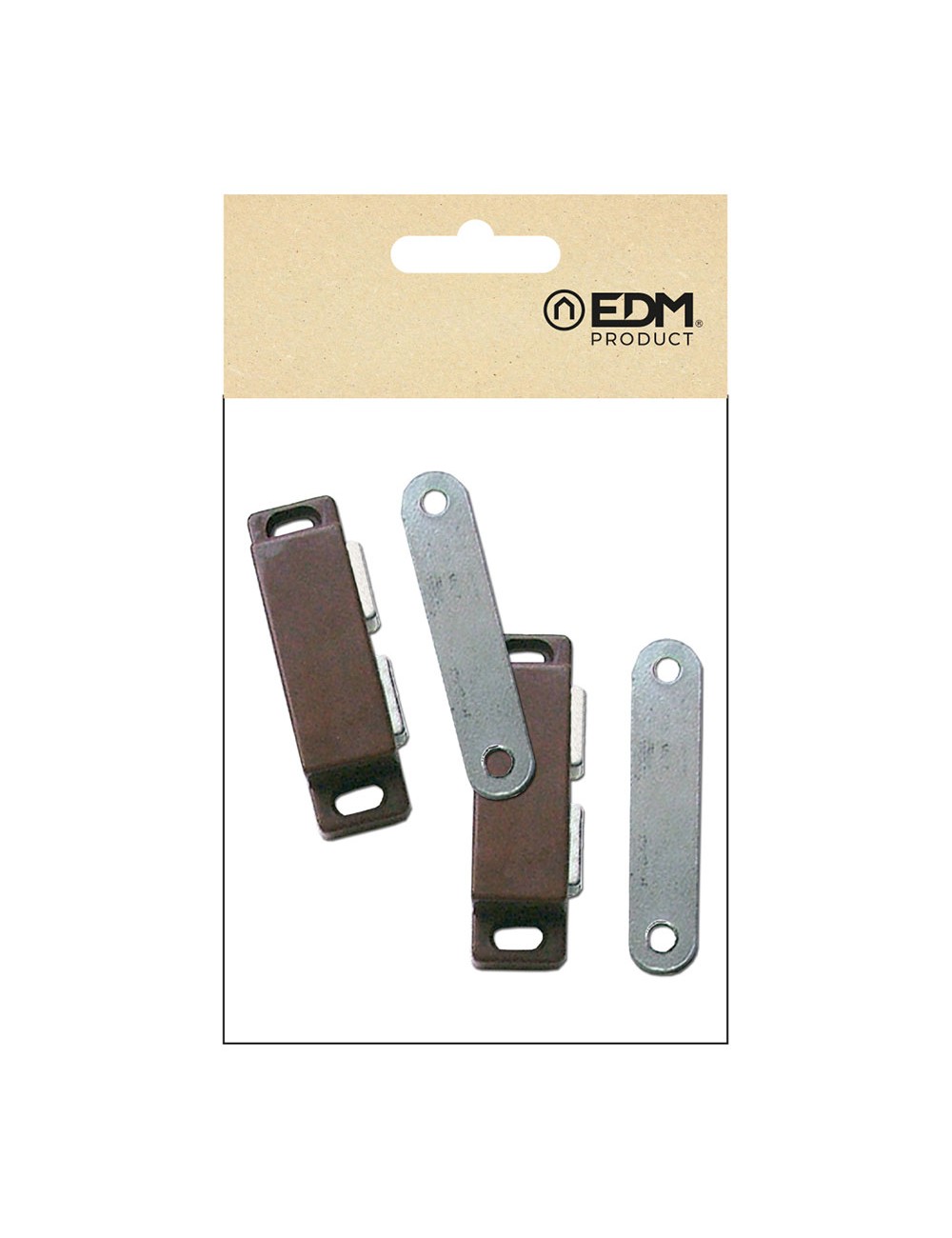 Cierre magnético im02, marrón, 42 x 18 mm, 2 unidades