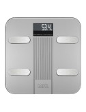 Bascula de baño smart bluetooth con cálculo de la composición corporal, color plateado, 180 kg