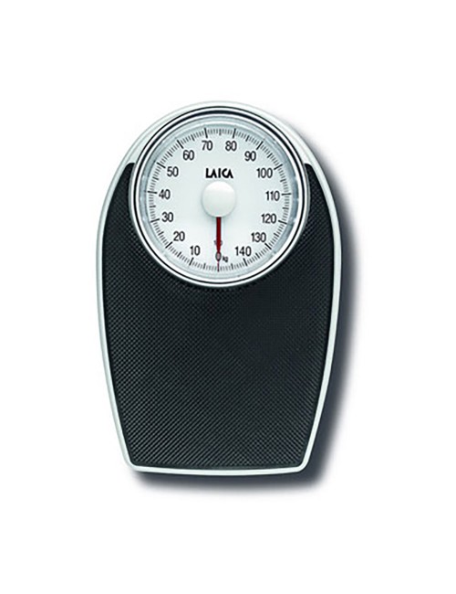 Báscula de baño analógica blanco / negro, máximo 150 kg