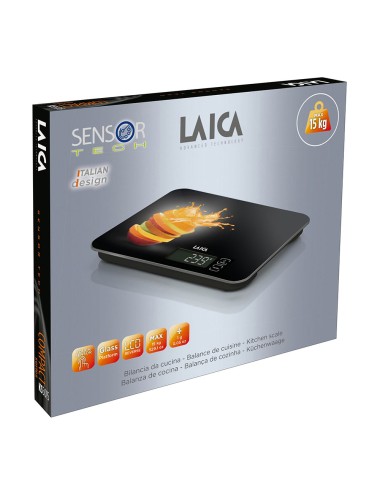 Báscula electronica de cocina, máximo 15 kg. diseño naranjas