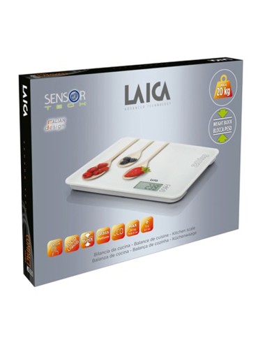 Báscula electronica de cocina, máximo 20 kg. diseño cucharas