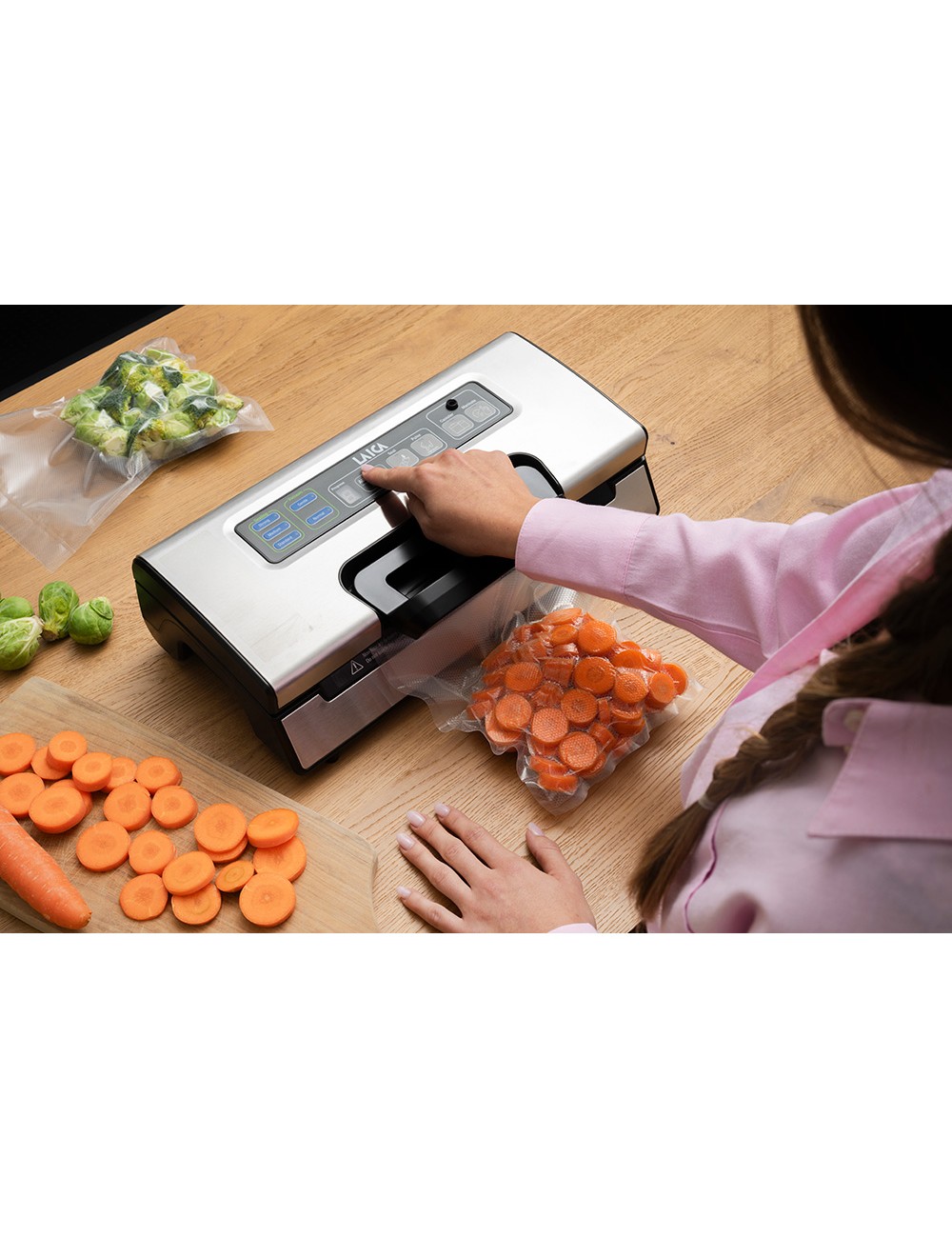 Máquina de vacío 20 l/min, con 2 rollos 28 x 600 cm