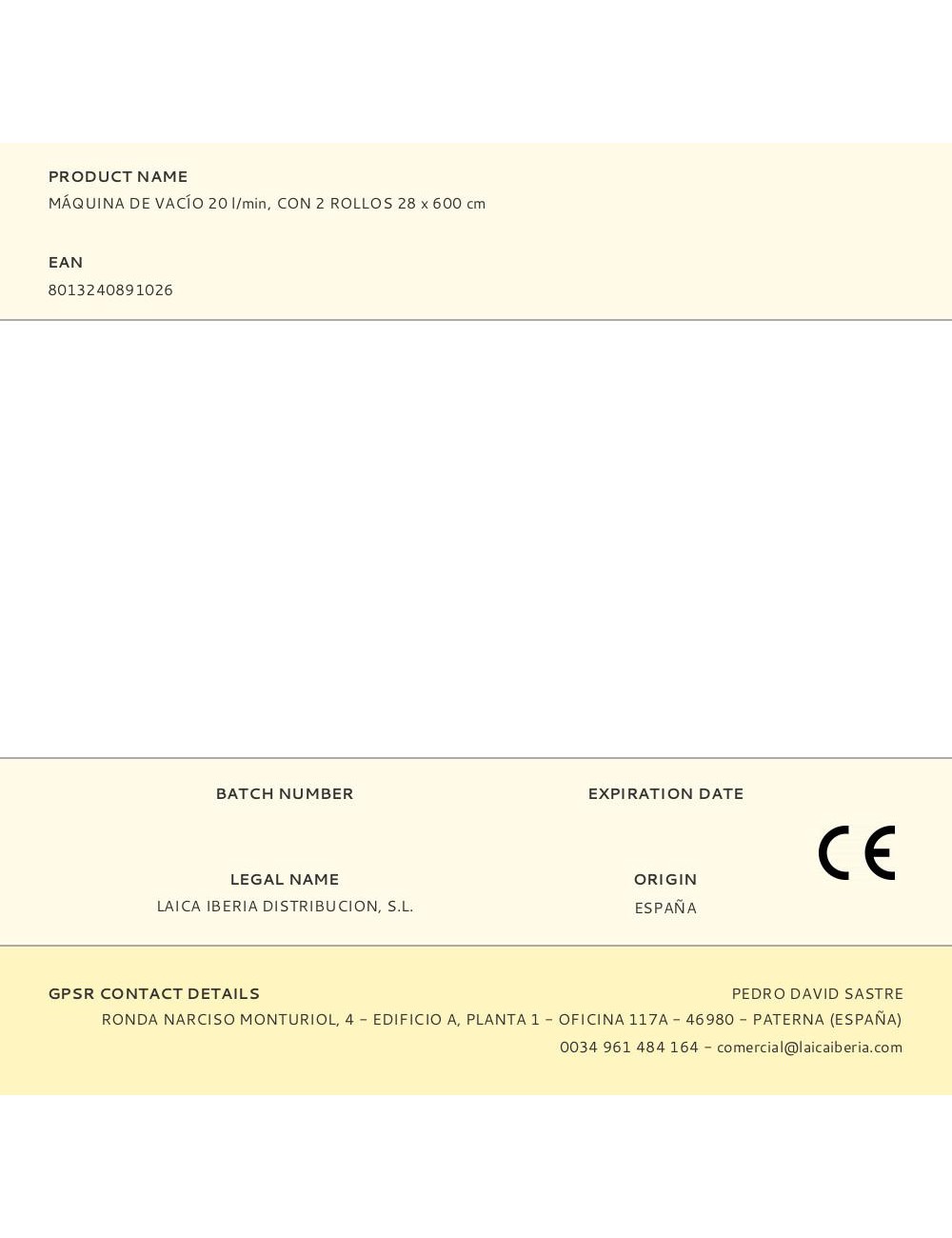 Máquina de vacío 20 l/min, con 2 rollos 28 x 600 cm