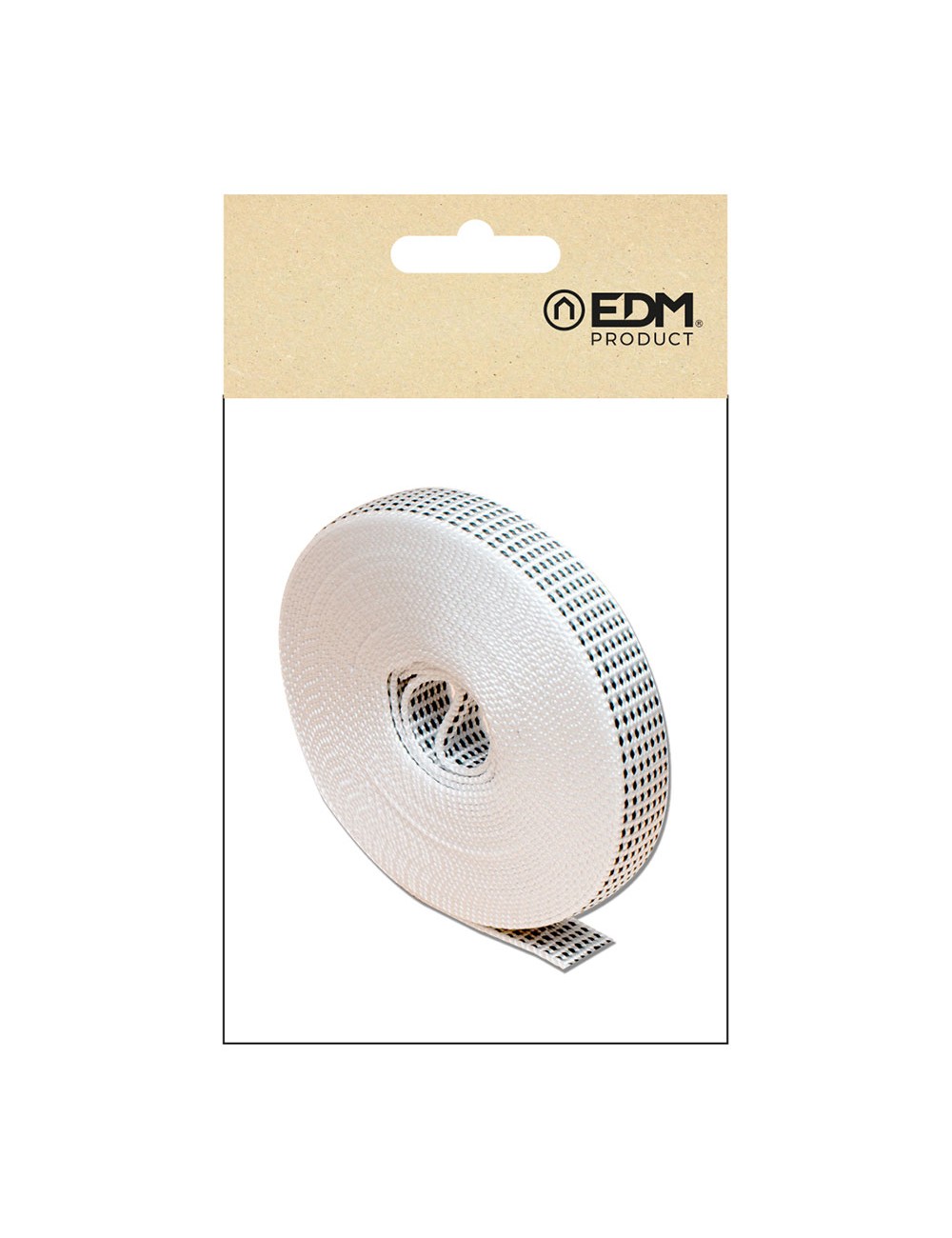 Cinta persiana pr26, blanca con moteado negro, 18 mm x 6 m