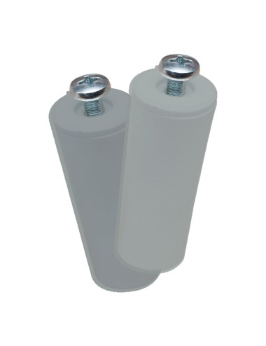 Tope persiana pr08, gris 40 mm 2 unidades