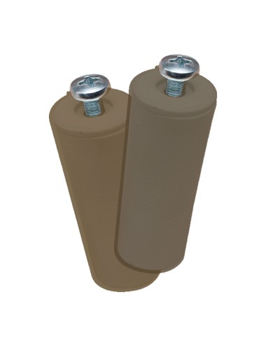 Tope persiana pr08, marrón 40 mm 2 unidades