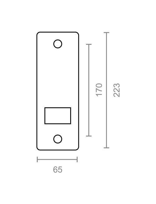 Embellecedor para recogedor pr06 blanco, 65 x 6 x 223 mm