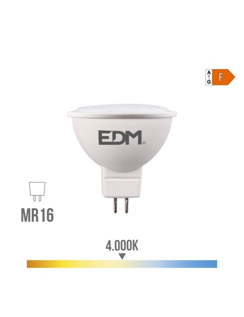 Bombilla dicroica led mr16 8 w 780 lm 4000 k luz día 120° ø5 x 5 cm