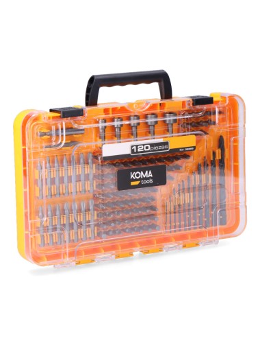 Puntas y brocas, juego de 120 piezas, 31 x 4,1 x 19,2 cm