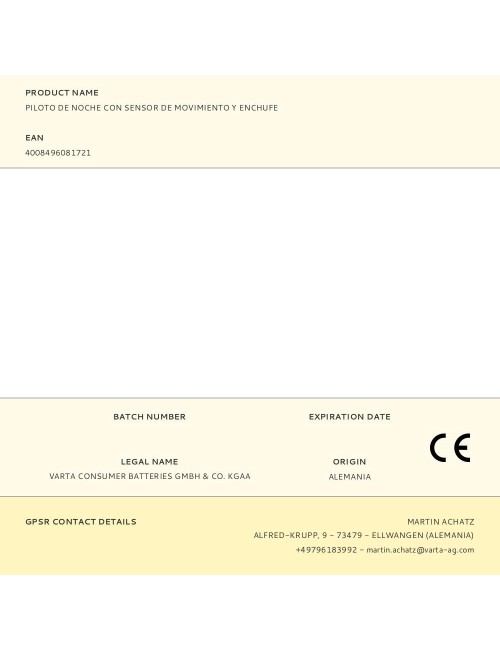 Piloto de noche con sensor de movimiento y enchufe