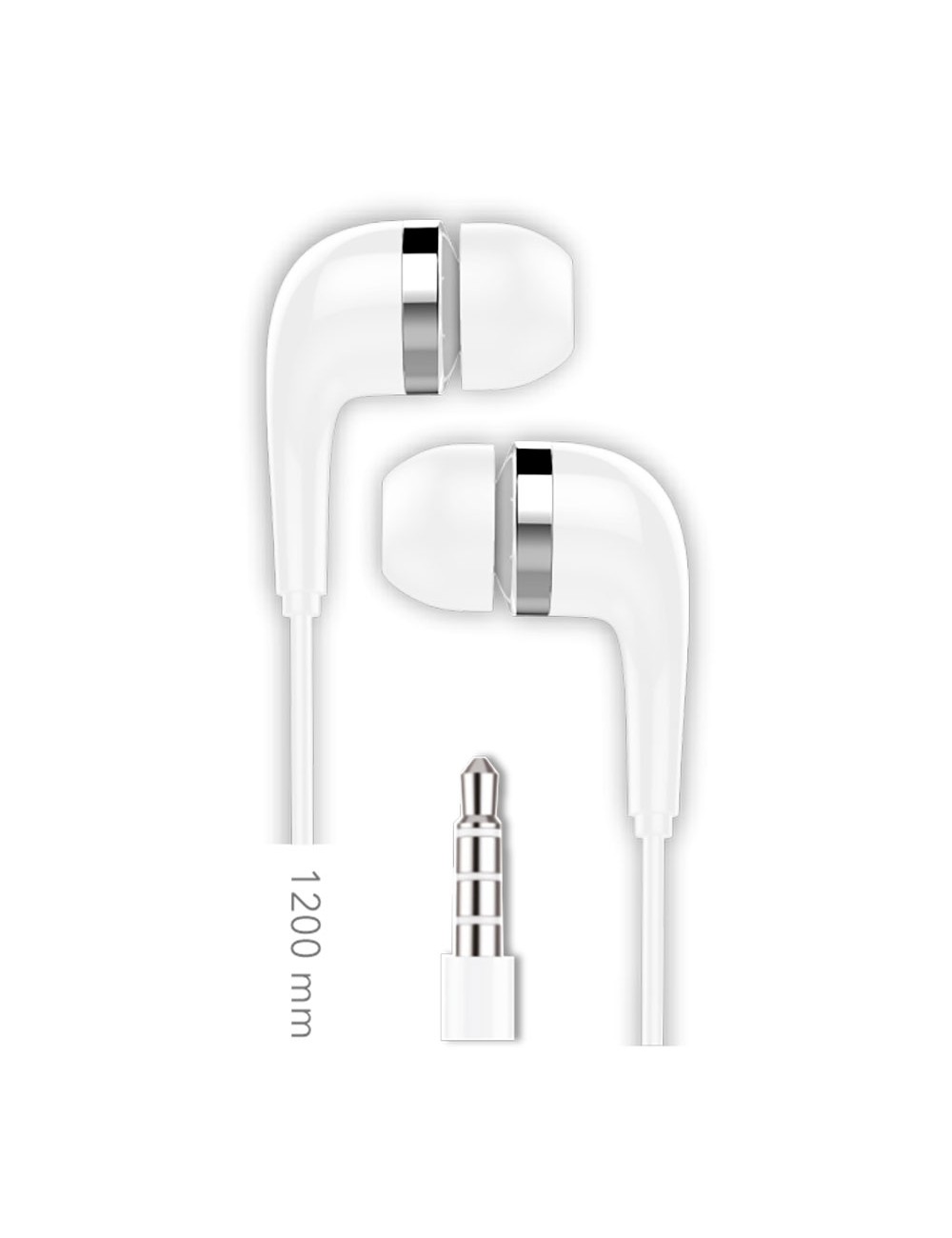 Auriculares bsk jack con micrófono, blanco