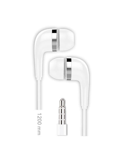 Auriculares bsk jack con micrófono, blanco