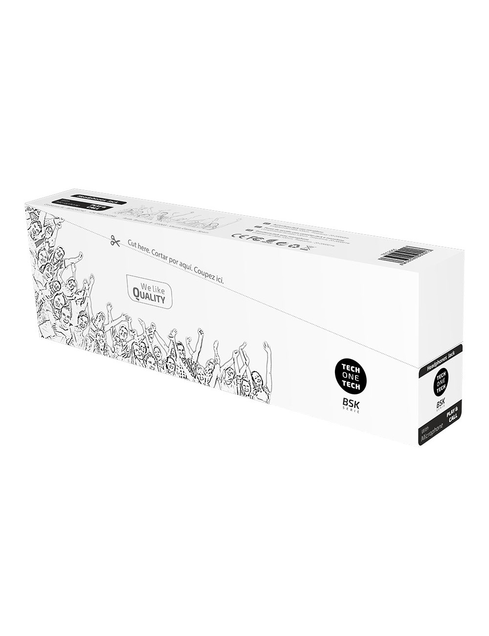 Pack ahorro 10 auriculares bsk con micrófono, blanco