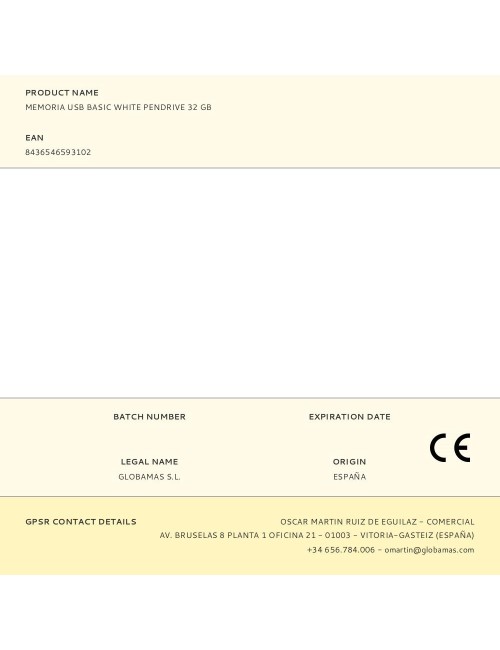 Memoria usb basic white pendrive 32 gb