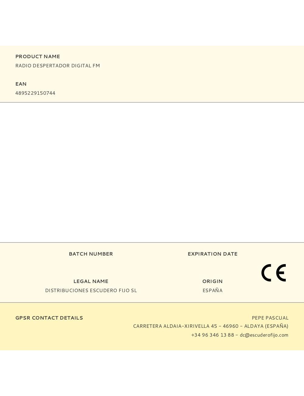 Radio despertador digital fm