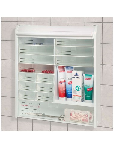 Armario botiquín con cerradura 42 x 48 x 10 cm