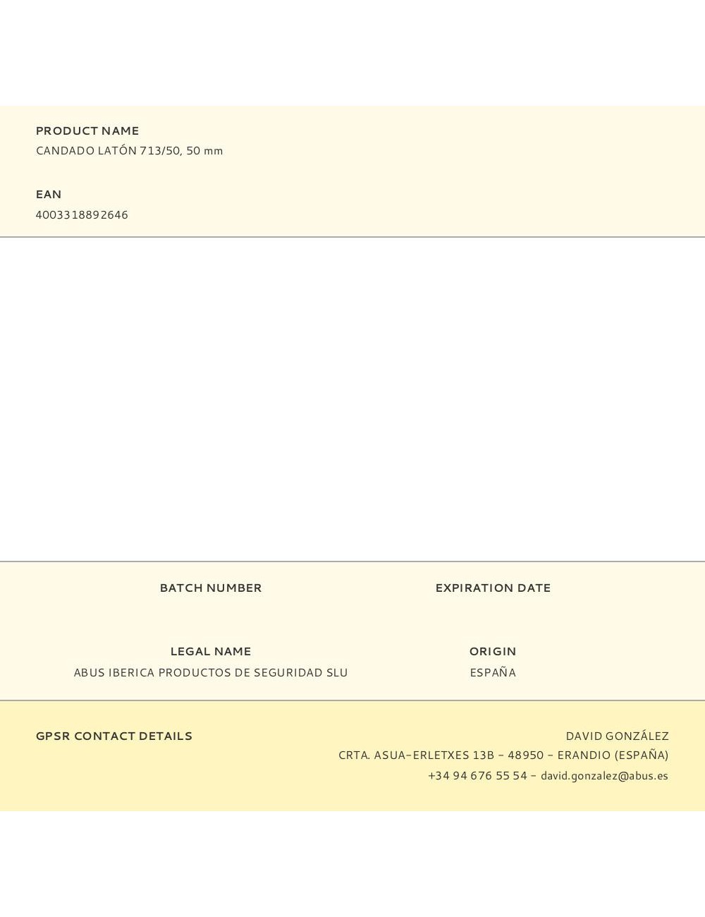 Candado latón 713/50, 50 mm